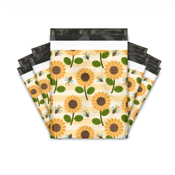 25 10X13 Sunflower Bee Poly Mailers PRICE IS FIRM - Picture 6 of 6